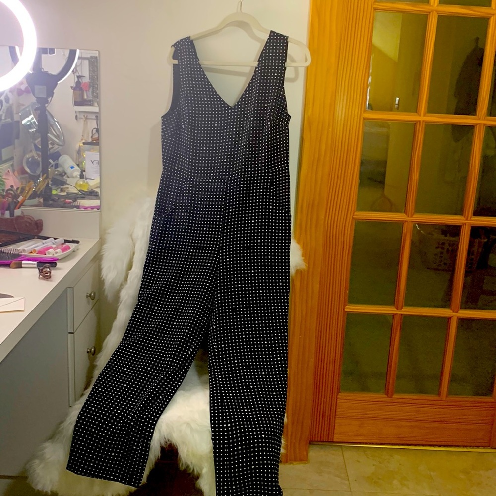 Karl lagerfeld jumpsuit polka dot pattern